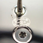 Chanel CC Square CC Logo Earrings Metal Gold Black — view 9