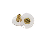 Chanel CC Square CC Logo Earrings Metal Gold Black — view 8