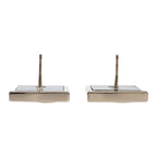 Chanel CC Square CC Logo Earrings Metal Gold Black — view 5