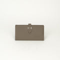 Hermes Bearn Souffle Wallet Epsom Etoupe Gray Silver Veau