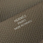 Hermes Bearn Souffle Wallet Epsom Etoupe Gray Silver Veau — view 7
