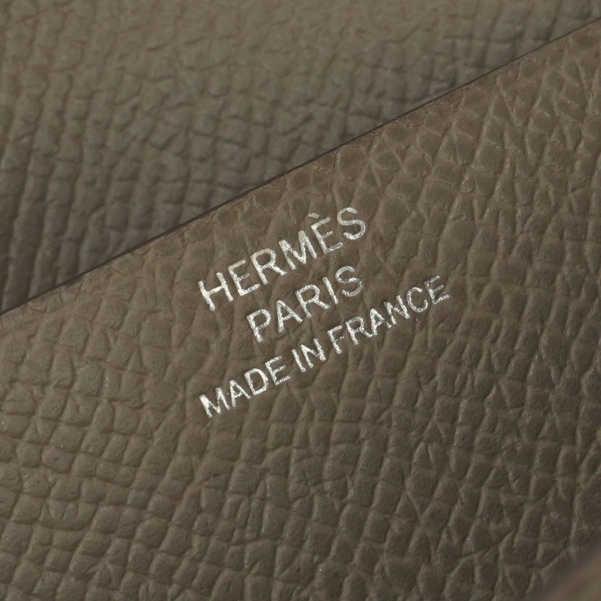 Hermes Bearn Souffle Wallet Epsom Etoupe Gray Silver Veau — view 7