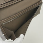 Hermes Bearn Souffle Wallet Epsom Etoupe Gray Silver Veau — view 8