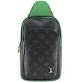 Louis Vuitton Avenue Sling Bag PM Monogram Eclipse Canvas Bamb Green Black