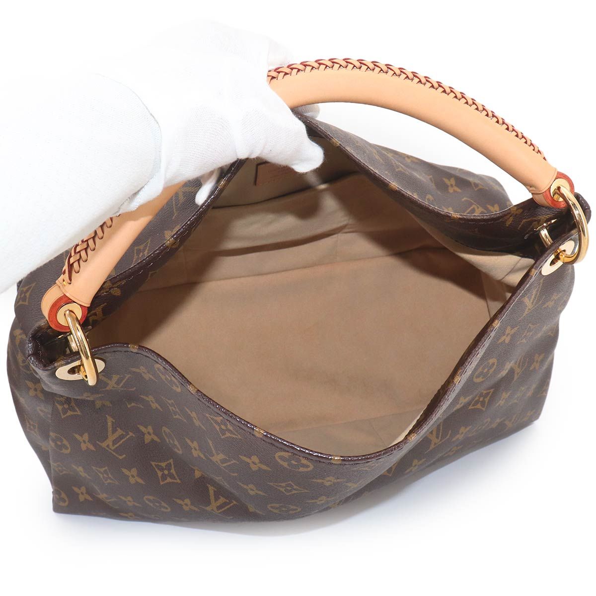 Louis Vuitton Monogram Artsy Shoulder Bag Brown Gold — view 6