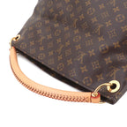 Louis Vuitton Monogram Artsy Shoulder Bag Brown Gold — view 5