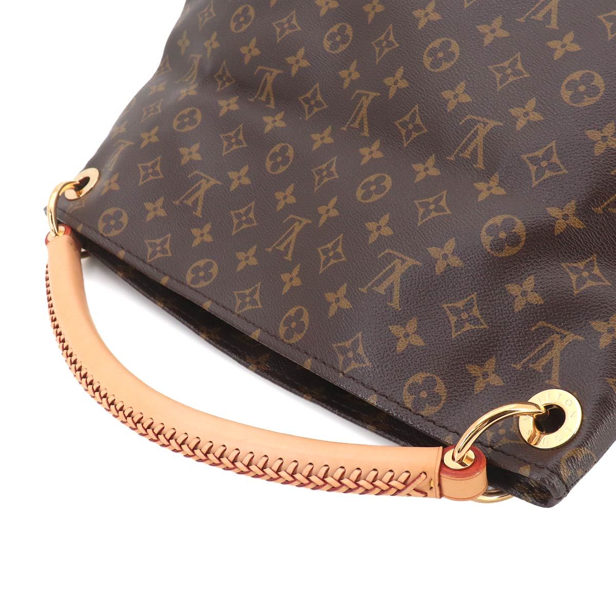Louis Vuitton Monogram Artsy Shoulder Bag Brown Gold — view 5
