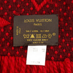Louis Vuitton Echarpe Logo Mania Monogram Wool Silk Red Scarf — view 8
