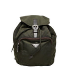 Prada Backpack Green Nylon Leather