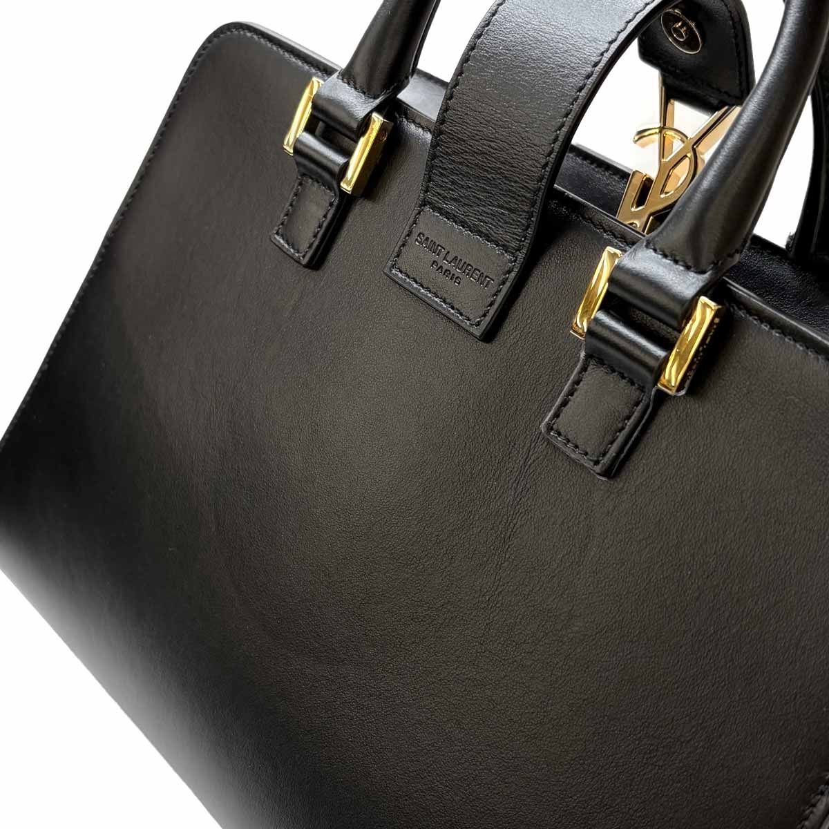 Saint Laurent Baby Cabas 2-Way Bag Leather Black — view 9