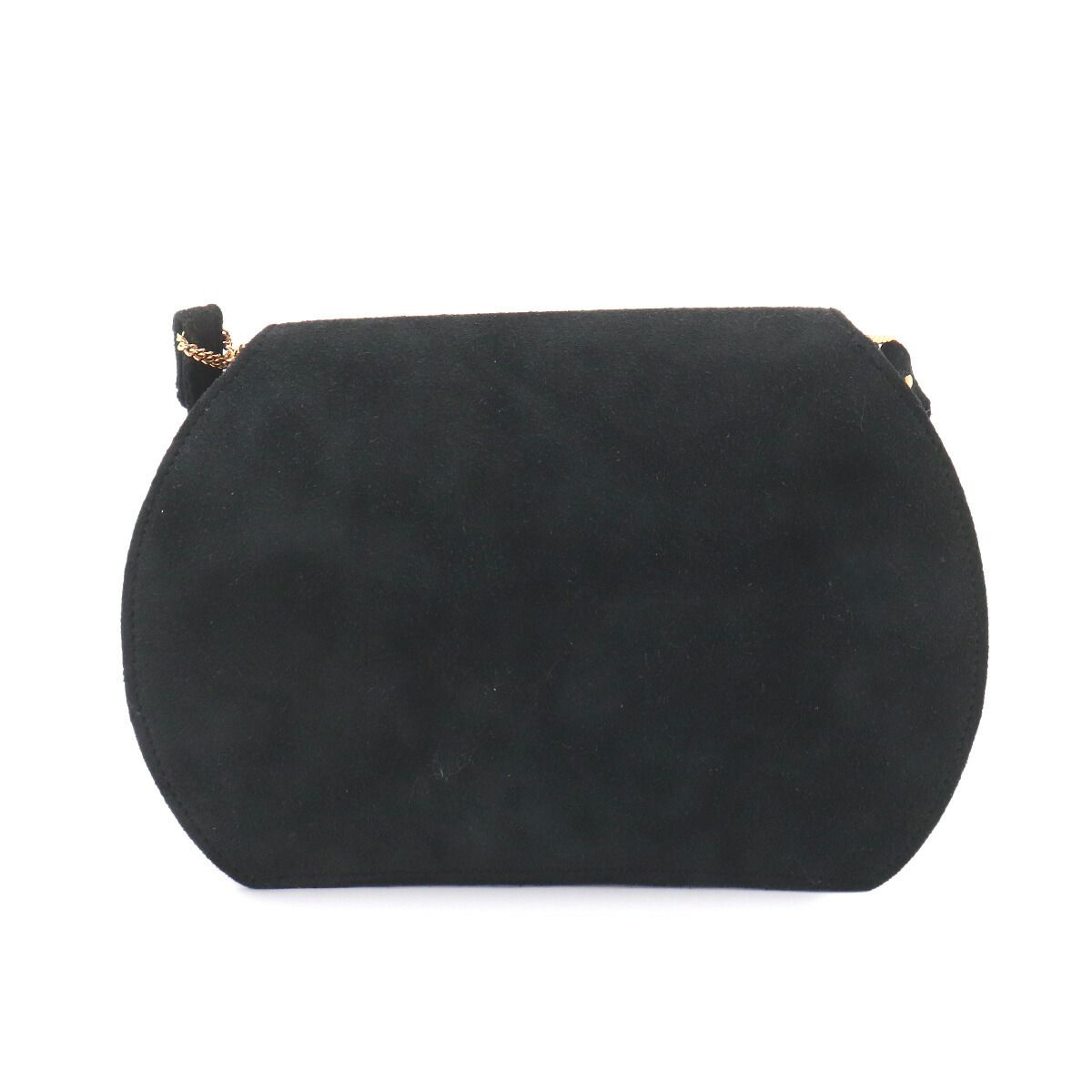Hermes Shoulder Bag Suede Black Vintage Gold — view 2