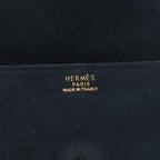 Hermes Shoulder Bag Suede Black Vintage Gold — view 7