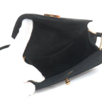 Hermes Shoulder Bag Suede Black Vintage Gold — view 6