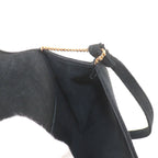 Hermes Shoulder Bag Suede Black Vintage Gold — view 8