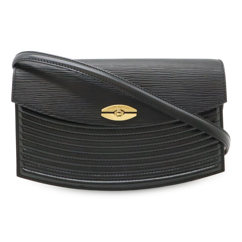 Louis Vuitton Epi Prev Shoulder Bag Pochette 2-Way Clutch Noir Black