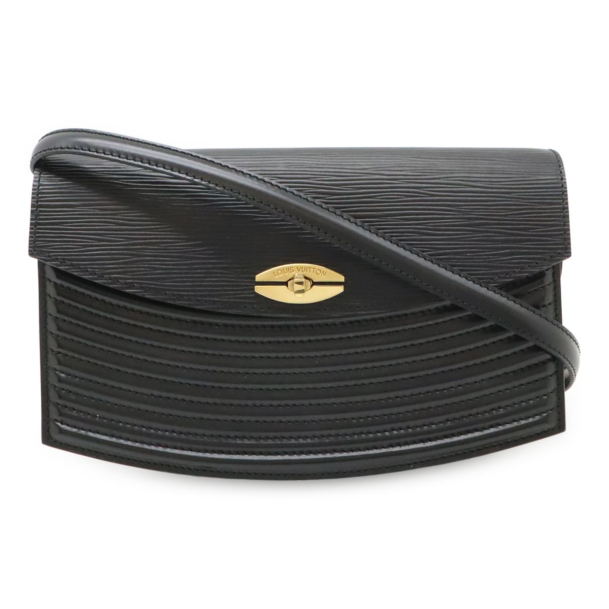 Louis Vuitton Epi Prev Shoulder Bag Pochette 2-Way Clutch Noir Black