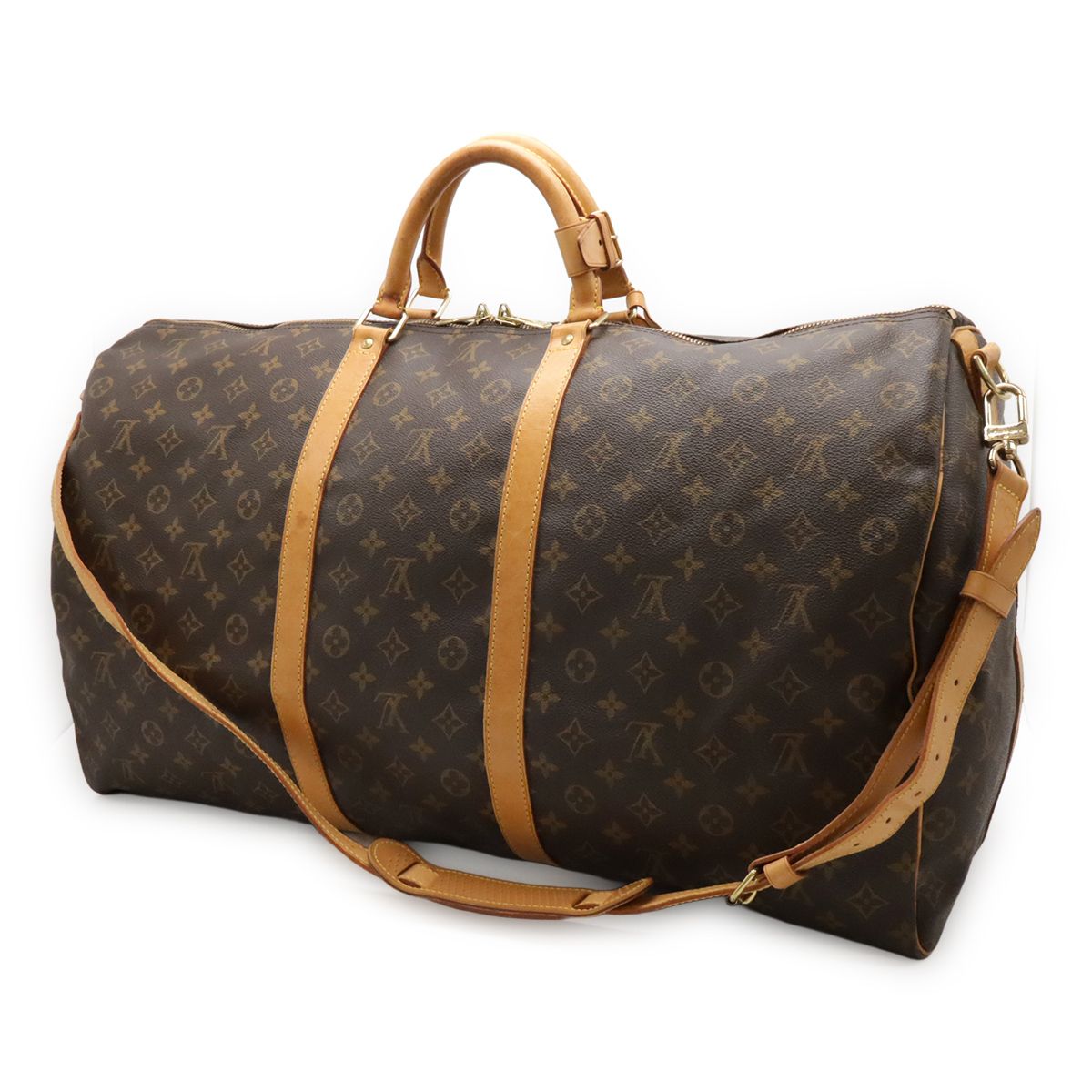 Louis Vuitton Monogram Keepall Bandouliere 60 Boston Bag Travel Purse 2-Way — view 2