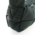 Bottega Veneta Maxi Intrecciato Padded Tech Cassette Shoulder Bag Nylon Dark — view 4