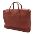 Hermes Victoria 45 Boston Bag Travel Purse Taurillon Clemence Leather Bordeaux — view 2