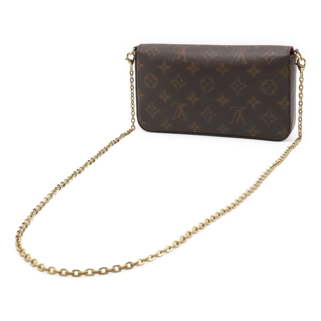 Louis Vuitton Monogram Pochette Felicie Chain Shoulder Bag 2-Way Clutch Fuchsia — view 2
