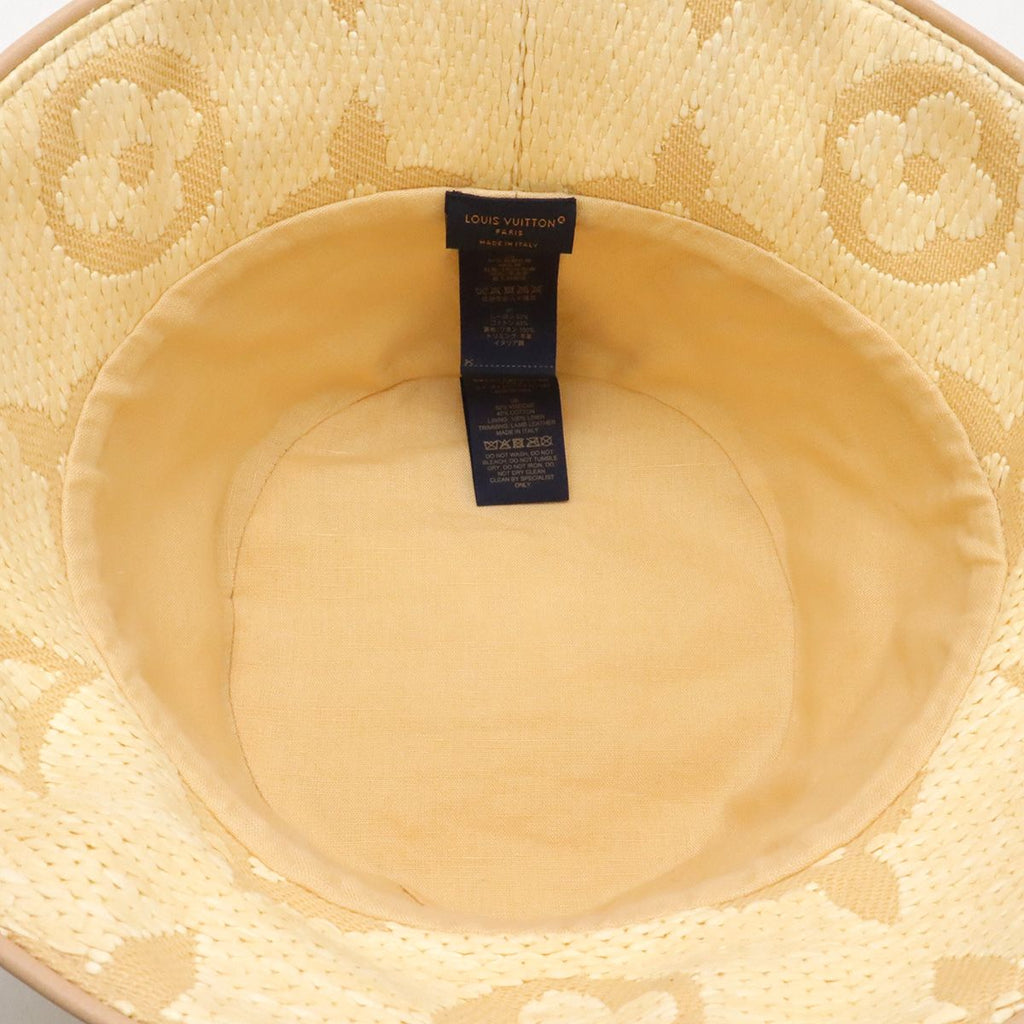 Louis Vuitton Bucket Hat Beach Monogram Flower Hat Natural Beige — view 4