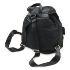 Prada Triangle Logo Backpack Nylon Leather Nero Black Silver — view 2