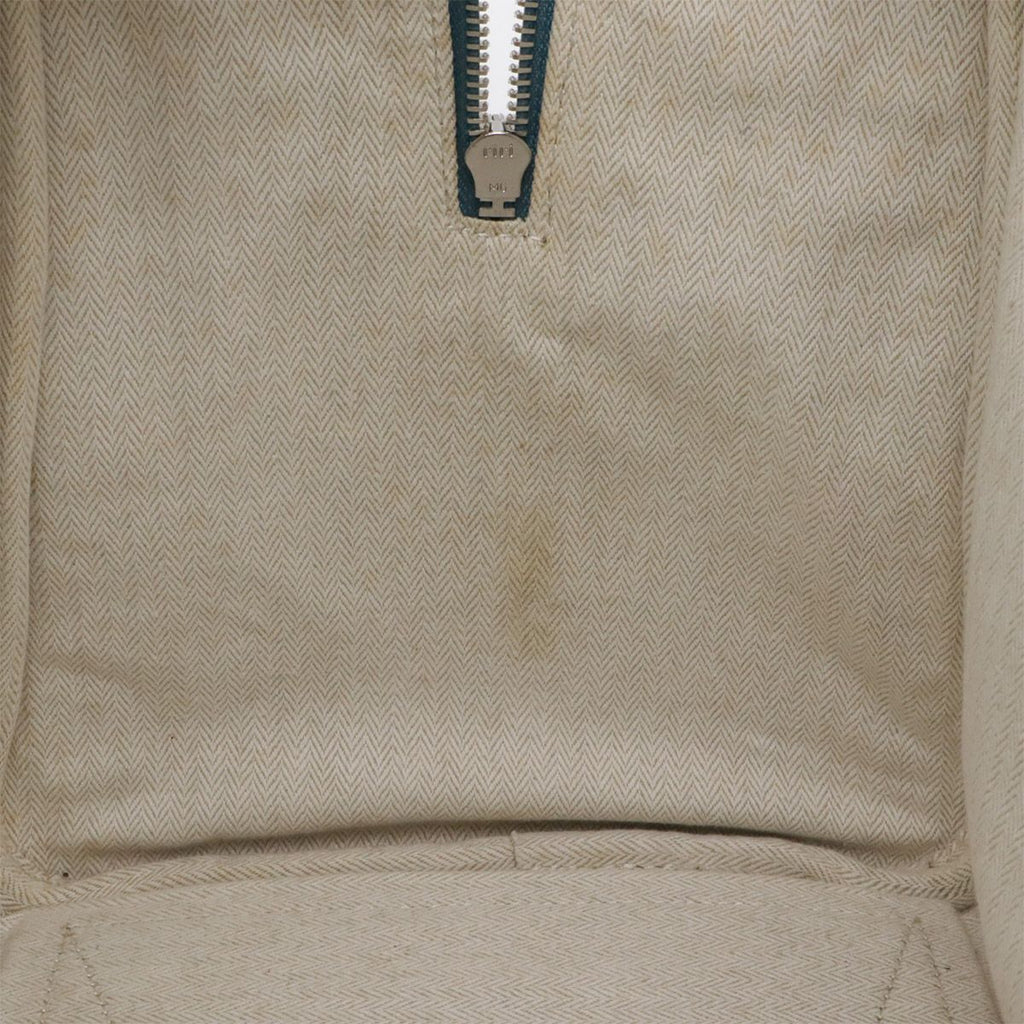 Hermes Victoria 43 Boston Bag Travel Purse Toile Ash Taurillon Clemence Blue — view 8
