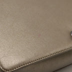 Chanel Boy 28 Quilted CC Logo Chain Shoulder Bag Calfskin Gold Gray — view 8