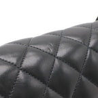 Chanel Quilted 25 CC Logo Chain Shoulder Bag Lambskin Black Gold — view 4
