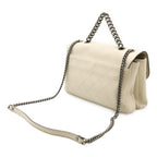 Chanel Axic Chain Shoulder Bag 2-Way Flap Ivory White Silver — view 2
