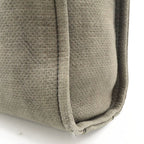 Chanel Deauville Tote Shoulder Bag Chain Canvas Leather Gray Black — view 7