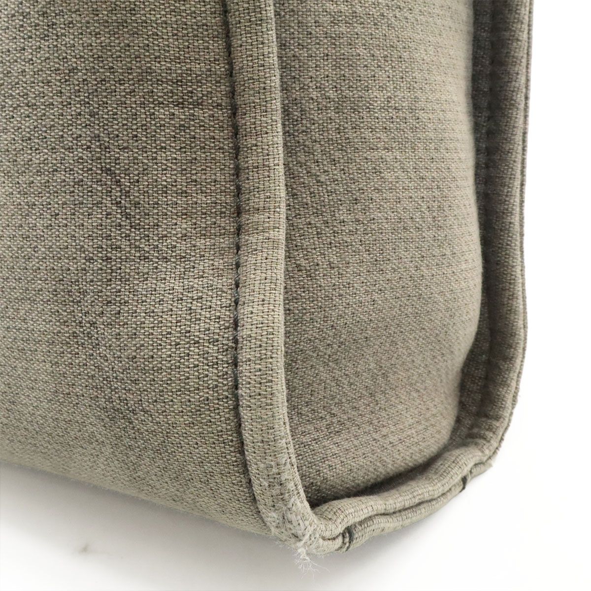 Chanel Deauville Tote Shoulder Bag Chain Canvas Leather Gray Black — view 7