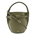 Celine Big Bucket Nano 2-Way Shoulder Bag Crossbody Leather Khaki Green Silver