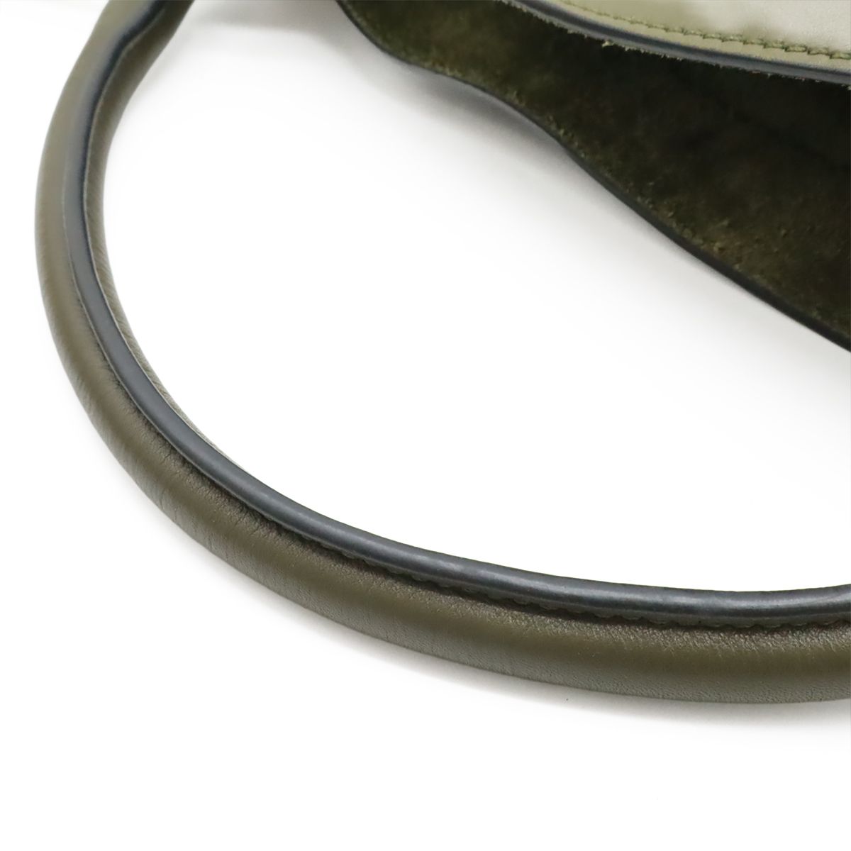 Celine Big Bucket Nano 2-Way Shoulder Bag Crossbody Leather Khaki Green Silver — view 4