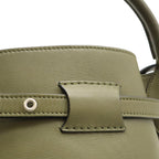 Celine Big Bucket Nano 2-Way Shoulder Bag Crossbody Leather Khaki Green Silver — view 8