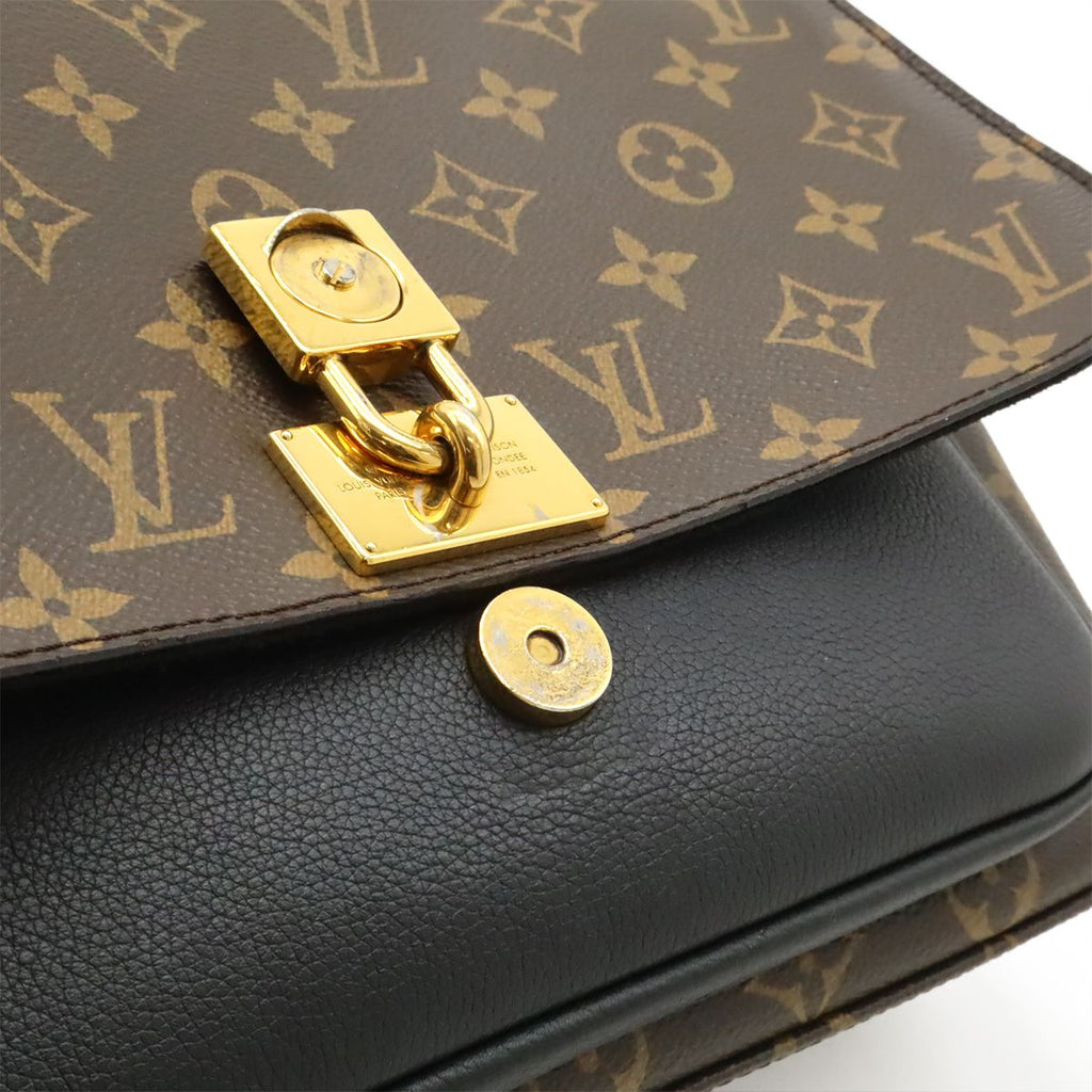 Louis Vuitton Monogram Marignan 2-Way Shoulder Bag Crossbody Leather Noir Black — view 6