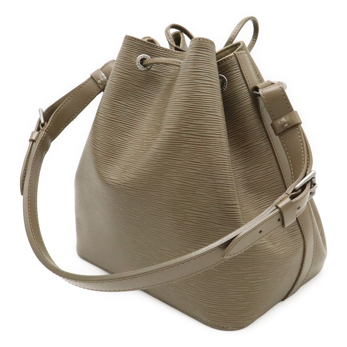 Louis Vuitton Epi Petit Noe Drawstring Shoulder Bag Peppa Gray — view 2