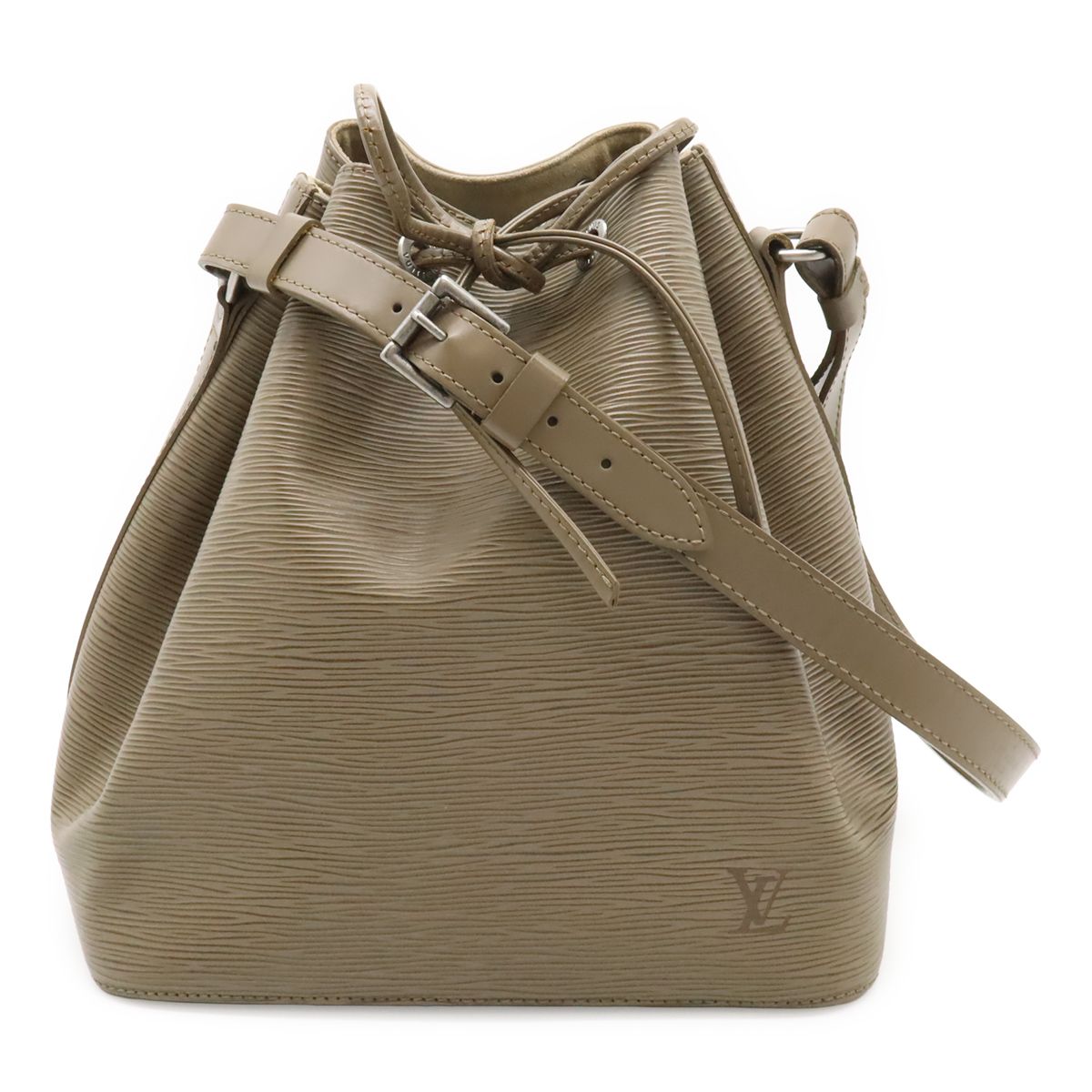 Louis Vuitton Epi Petit Noe Drawstring Shoulder Bag Peppa Gray