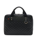 Gucci Guccissima Lava Pc Case Business Bag Leather Black Silver
