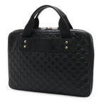 Gucci Guccissima Lava Pc Case Business Bag Leather Black Silver — view 2