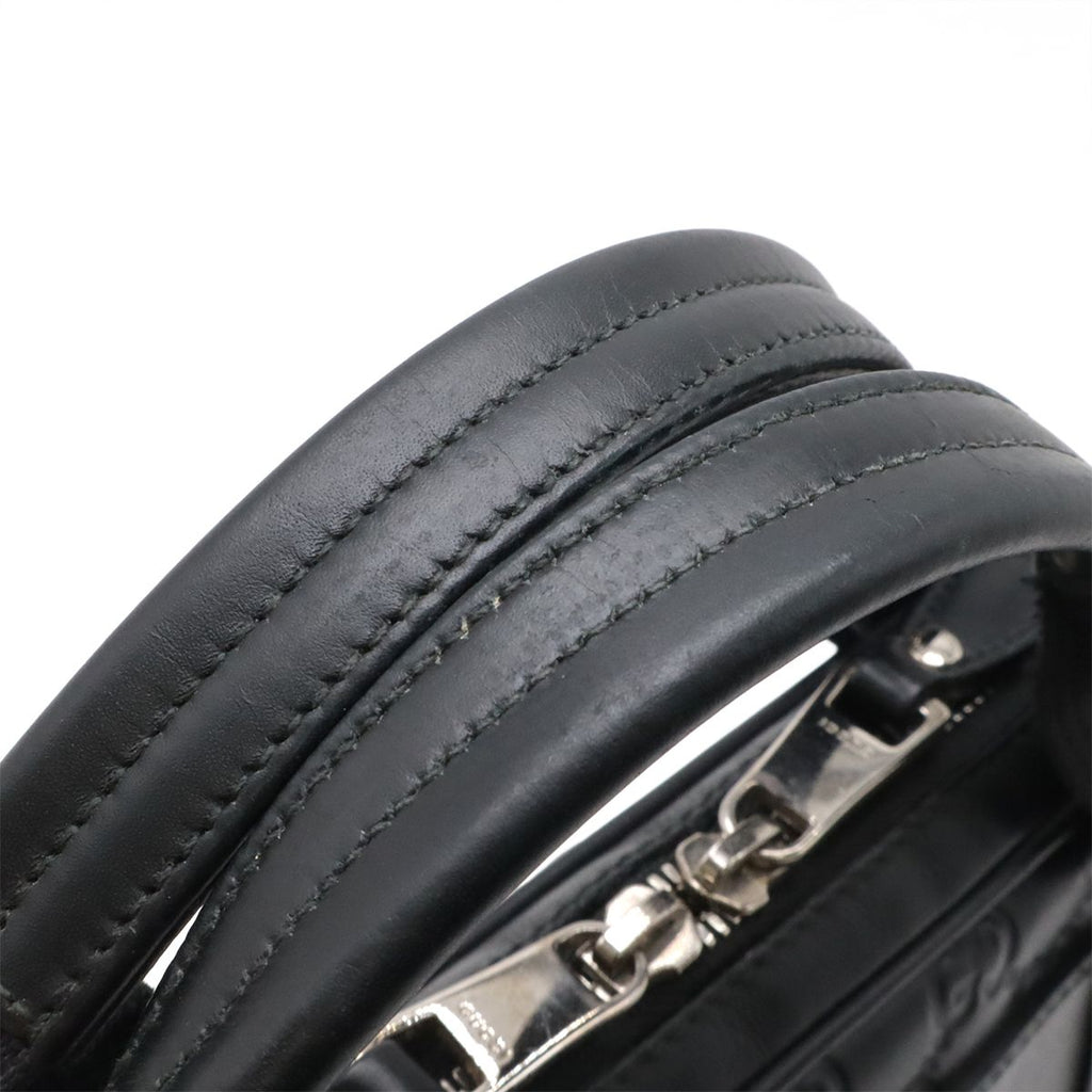Gucci Guccissima Lava Pc Case Business Bag Leather Black Silver — view 5