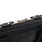 Gucci Guccissima Lava Pc Case Business Bag Leather Black Silver — view 4