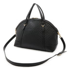 Gucci Micro Guccissima Tote 2-Way Shoulder Bag Crossbody Leather Black Gold — view 2