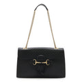 Gucci Micro Guccissima Emily Horsebit Chain Shoulder Bag Tassel Leather Black