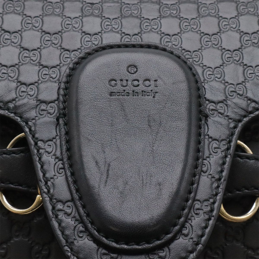 Gucci Micro Guccissima Emily Horsebit Chain Shoulder Bag Tassel Leather Black — view 6