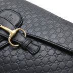 Gucci Micro Guccissima Emily Horsebit Chain Shoulder Bag Tassel Leather Black — view 4