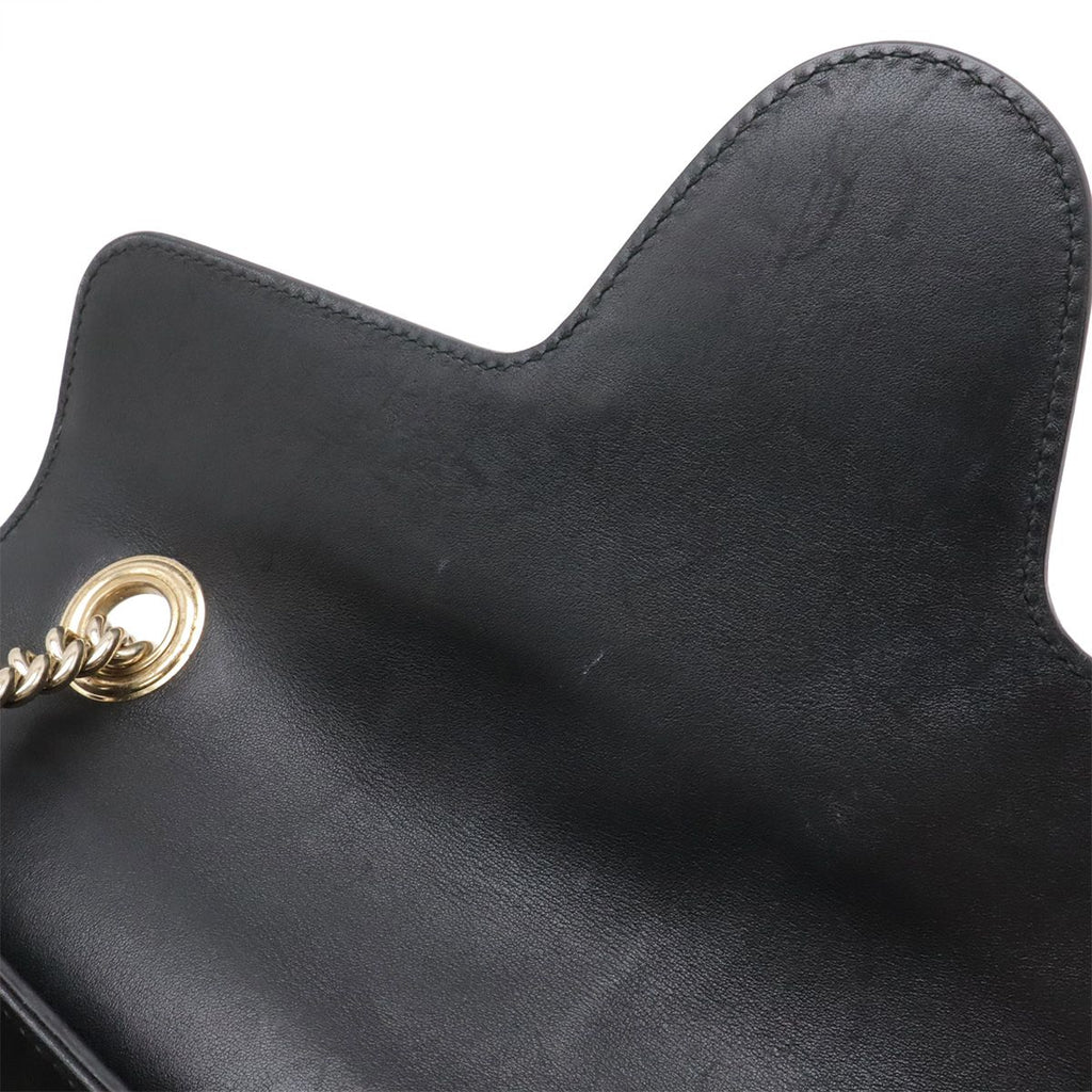 Gucci Micro Guccissima Emily Horsebit Chain Shoulder Bag Tassel Leather Black — view 9