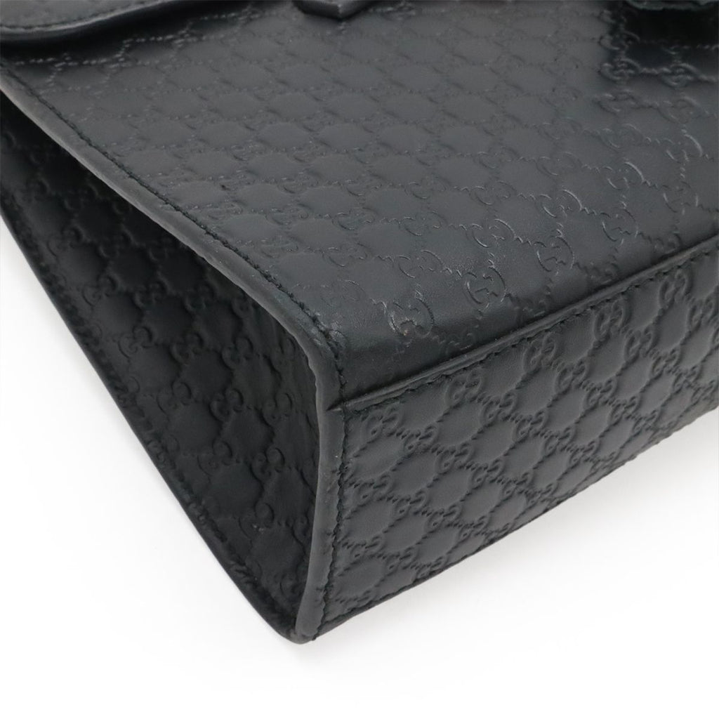 Gucci Micro Guccissima Emily Horsebit Chain Shoulder Bag Tassel Leather Black — view 3