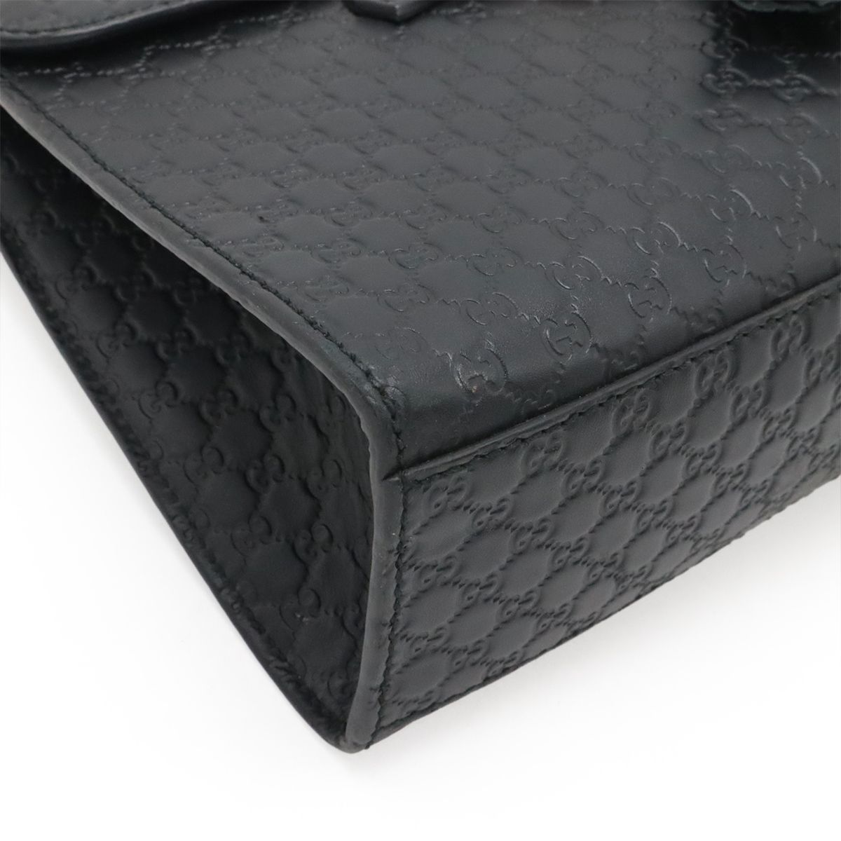 Gucci Micro Guccissima Emily Horsebit Chain Shoulder Bag Tassel Leather Black — view 3