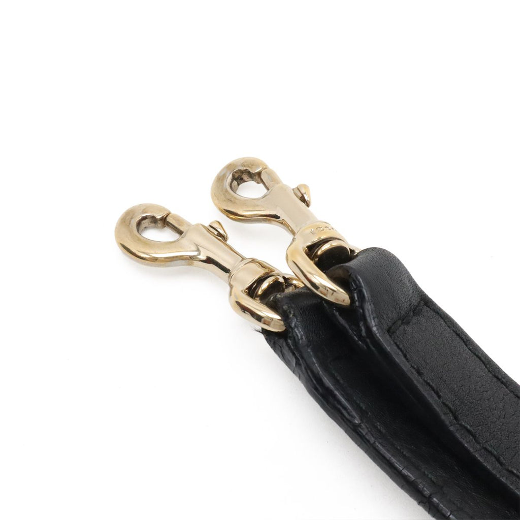 Gucci Sherry Line Mini Boston Bag Leather Black Green — view 6